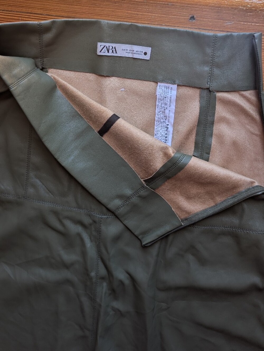 Zara Faux Leather Midi Skirt - Picture 9 of 10